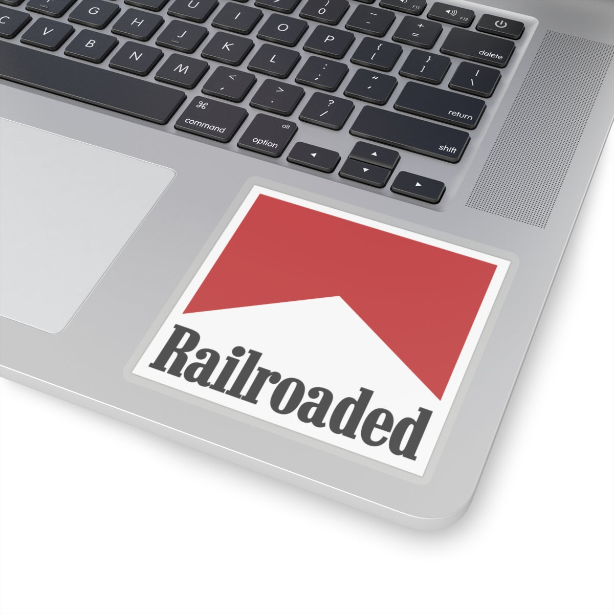 Railroaded Red Triangle Sticker