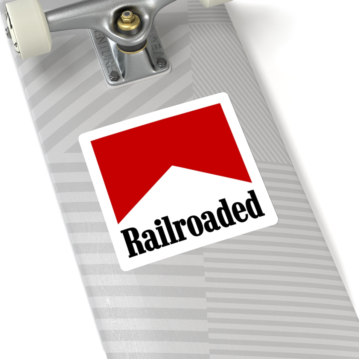 Railroaded Red Triangle Sticker