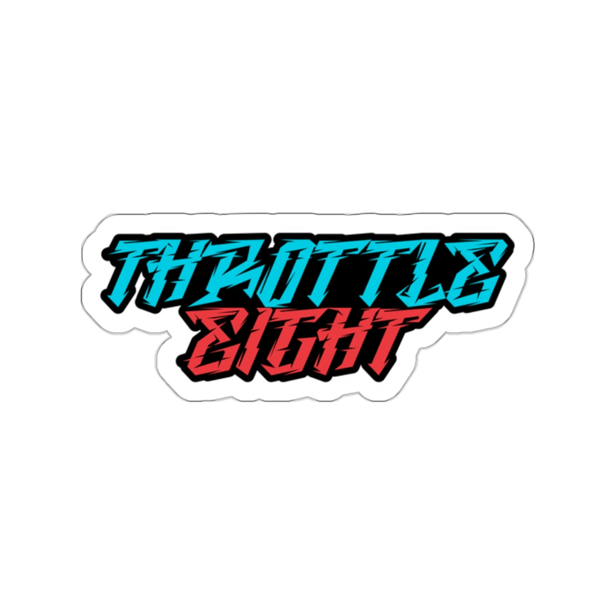 Throttle Eight Railroad Font Sticker