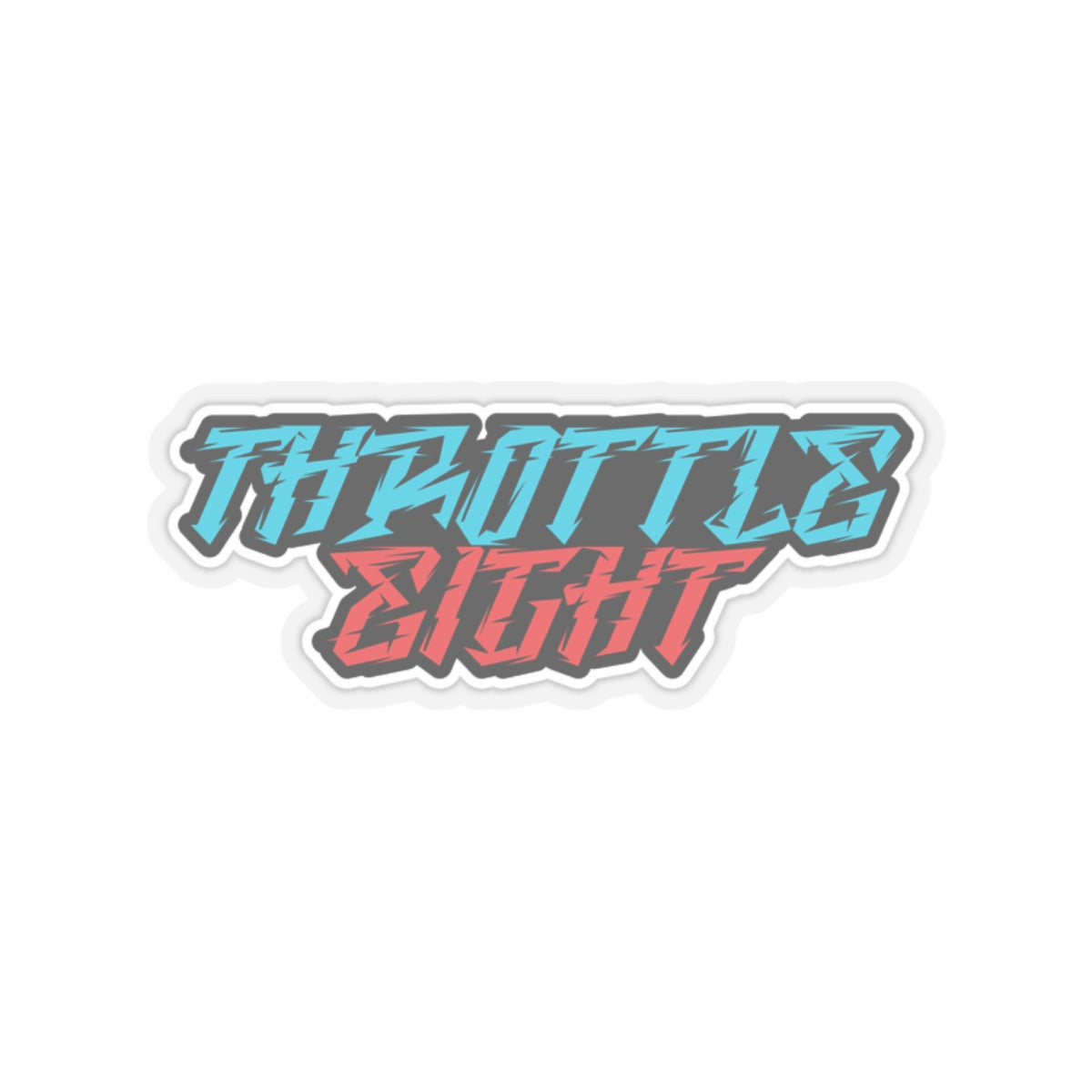 Throttle Eight Railroad Font Sticker