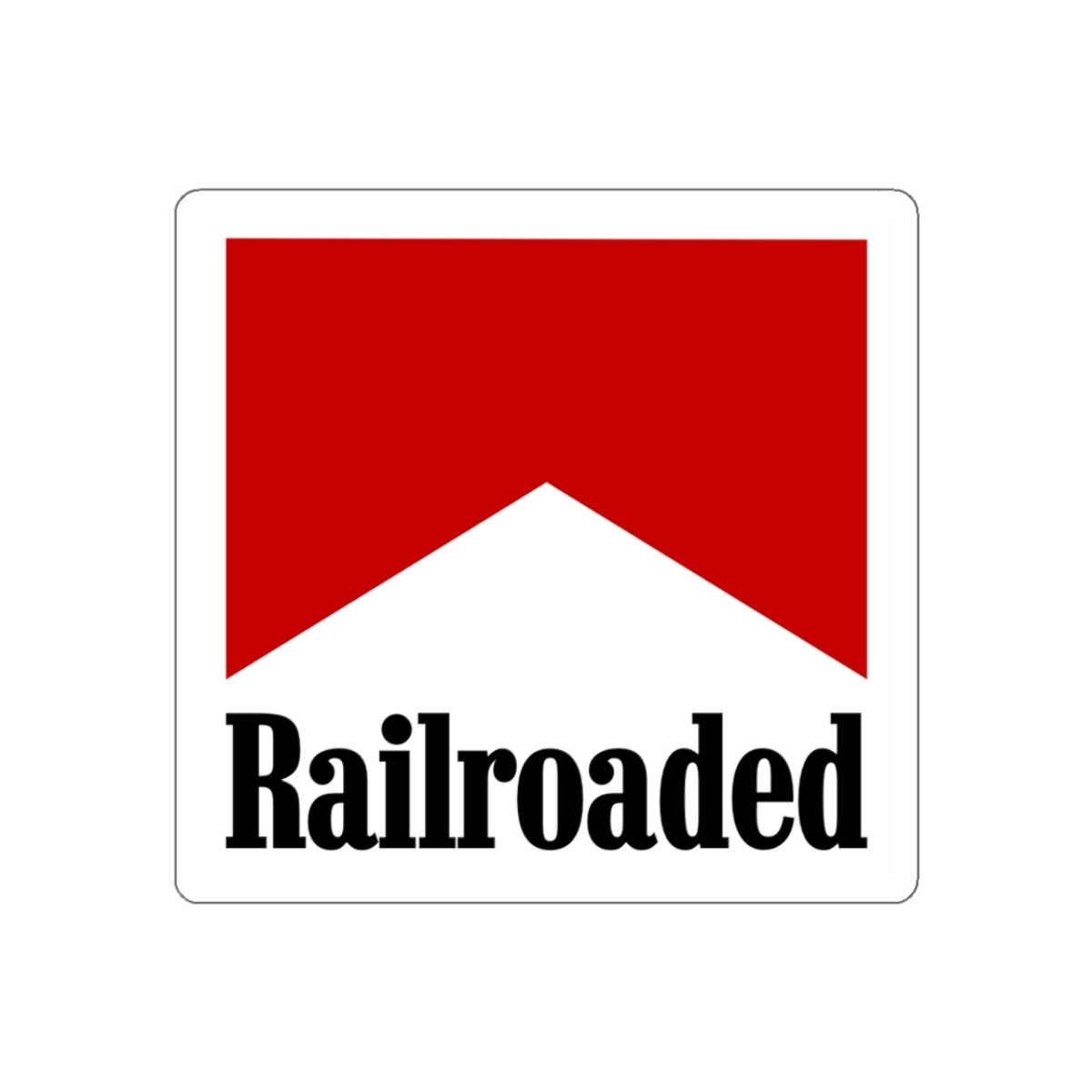 Railroaded Red Triangle Sticker