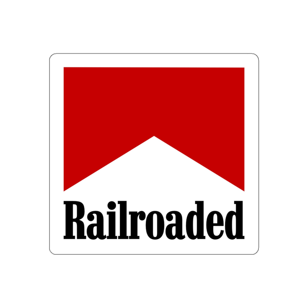 Railroaded Red Triangle Sticker