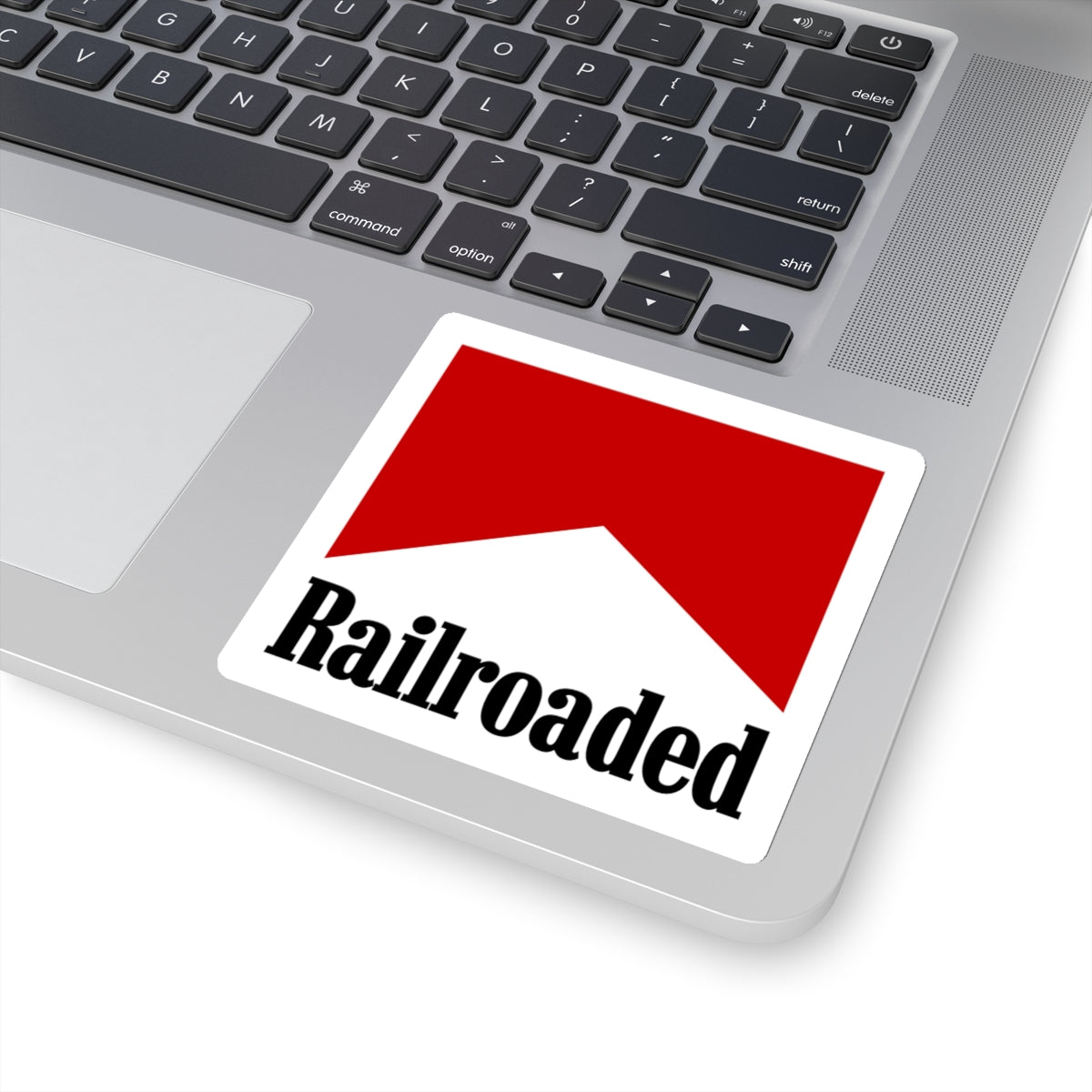 Railroaded Red Triangle Sticker